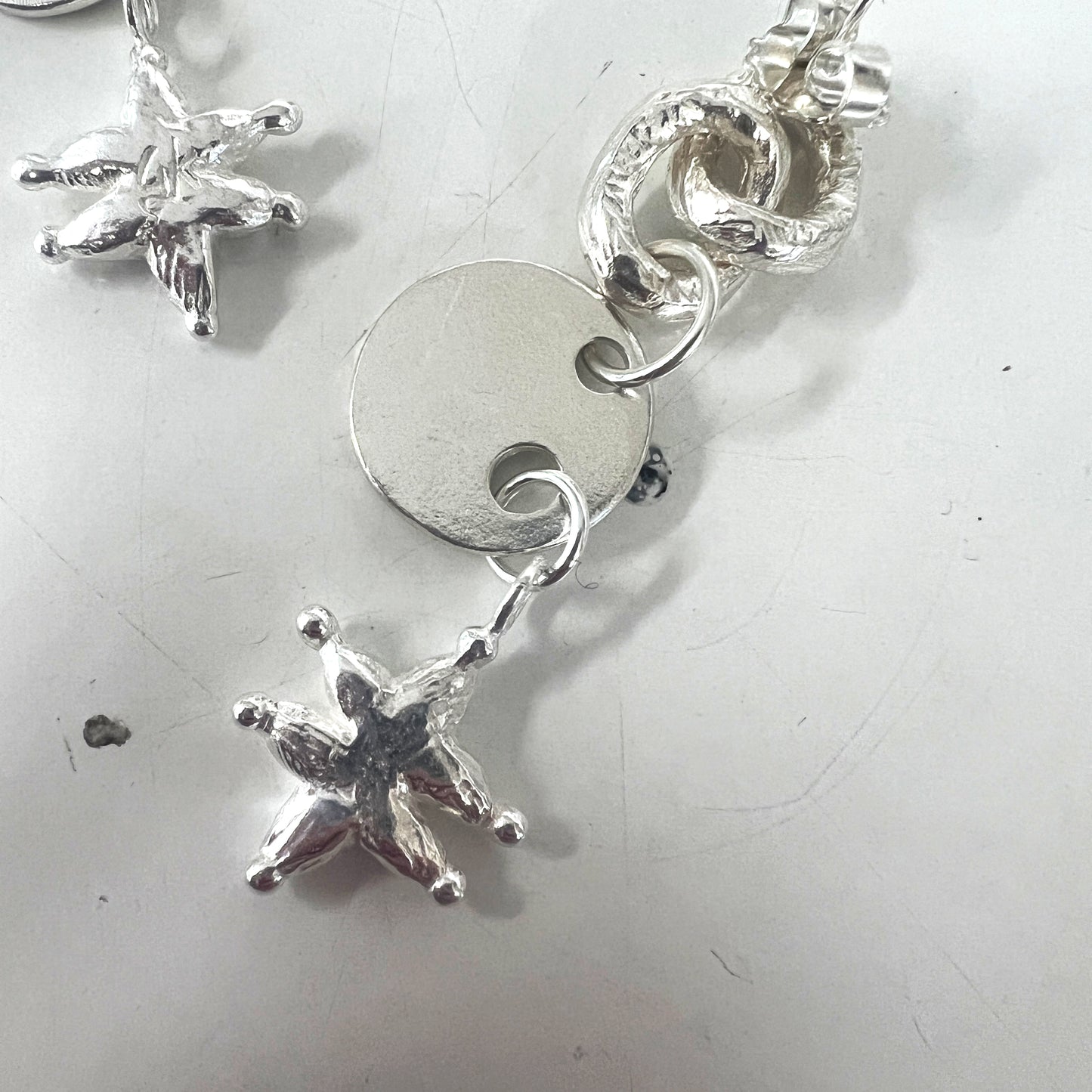 CHAIN LINK STARFISH EARRINGS