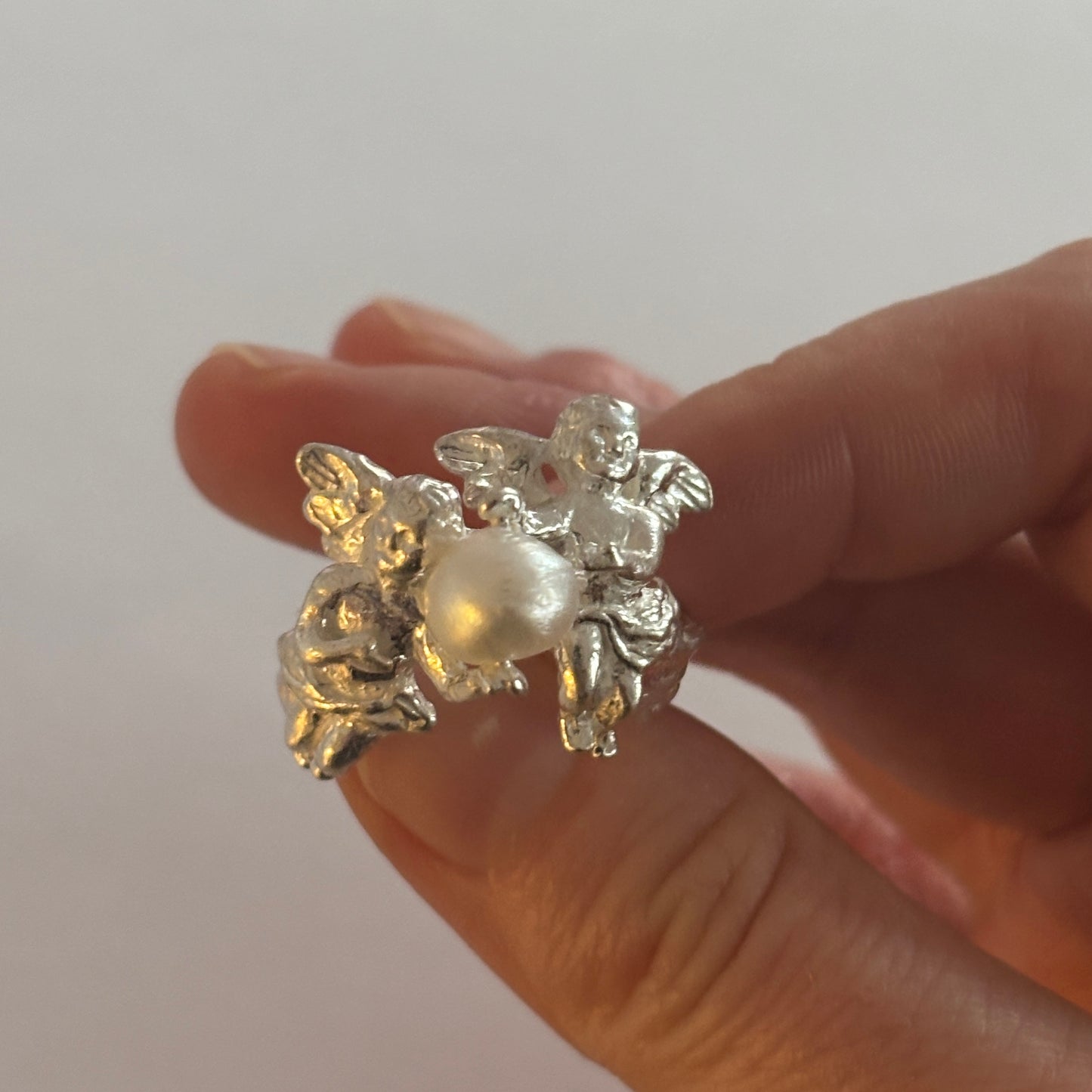 Cherub Pearl Ring