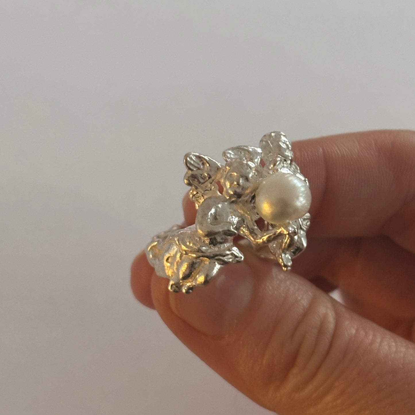 Cherub Pearl Ring