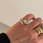 Yellow Sapphire Flower Ring