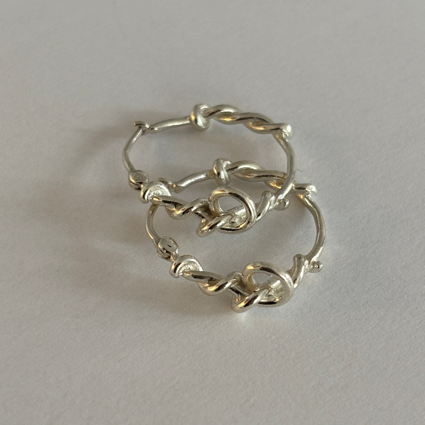 Medium Twisted Wire Hoop Earrings