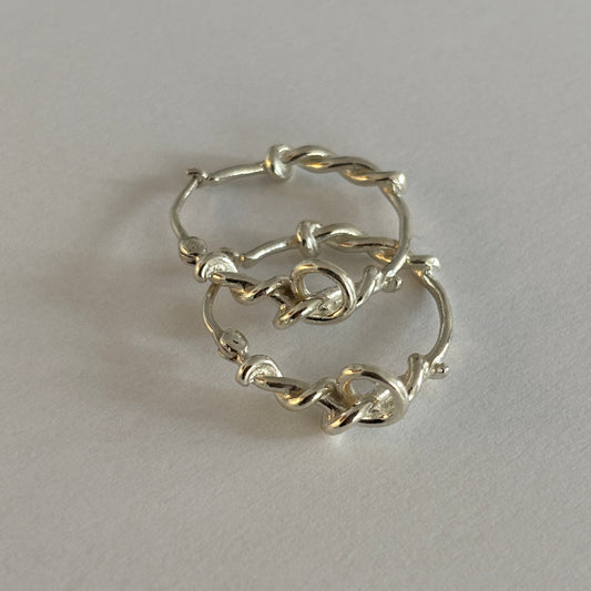 Medium Twisted Wire Hoop Earrings