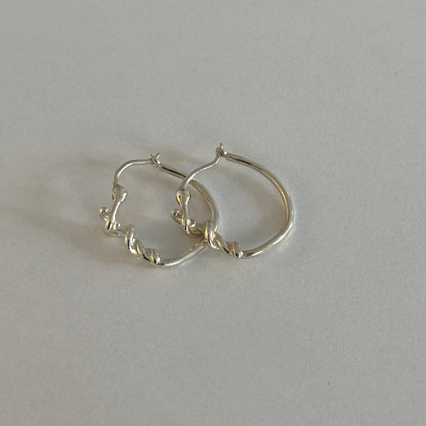 Small Twisted Wire Hoop Earrings