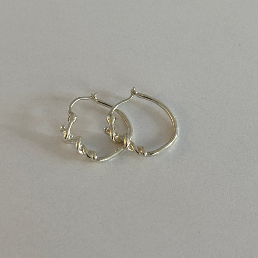 Small Twisted Wire Hoop Earrings