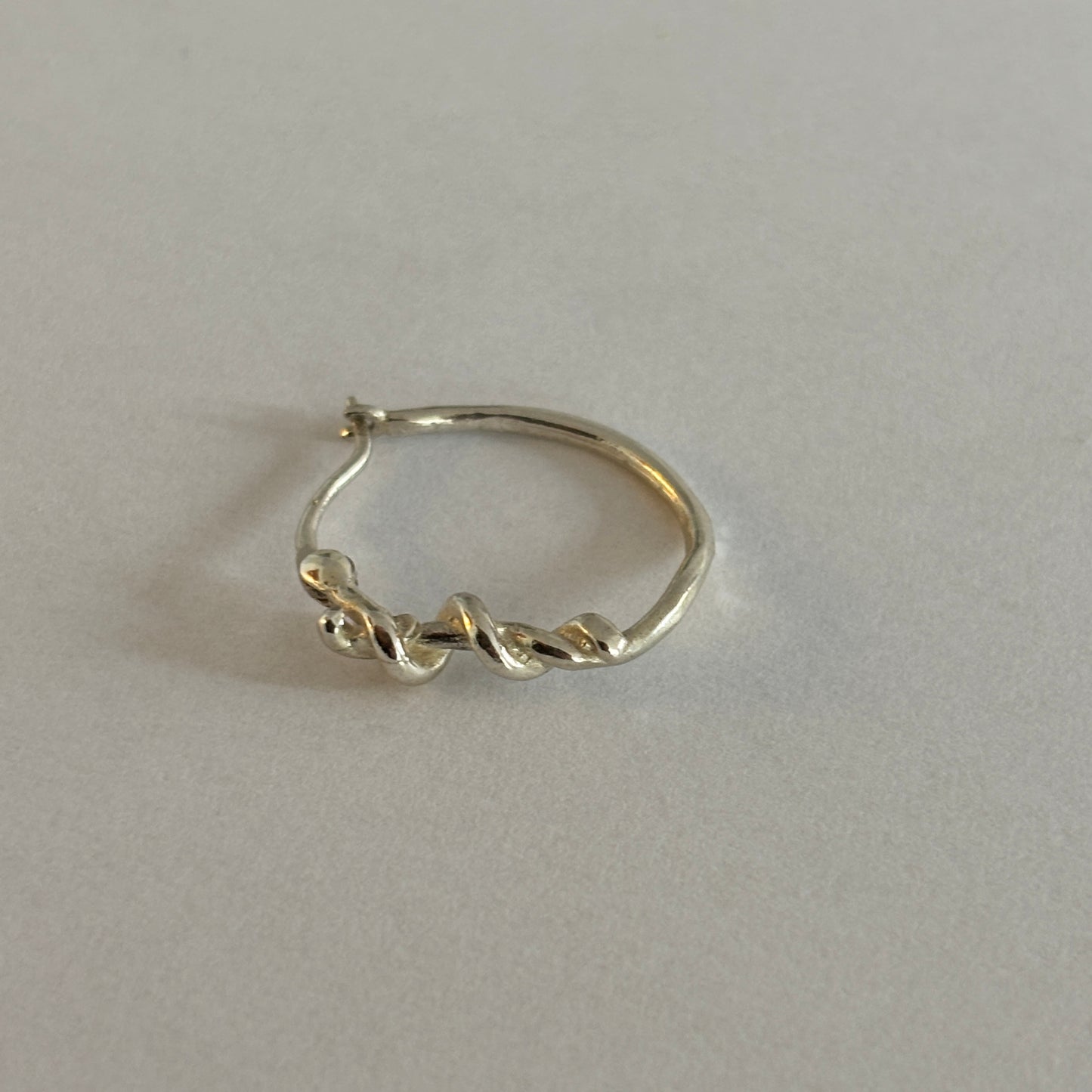 Small Twisted Wire Hoop Earrings