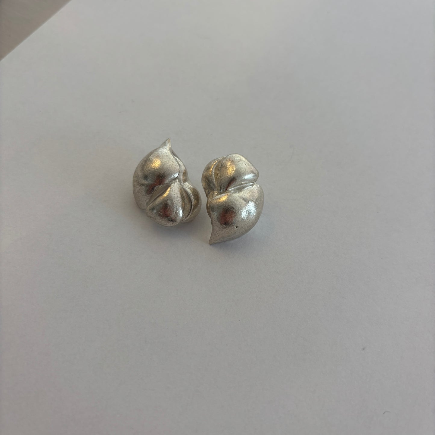 Asymmetric Double Bulge Earrings
