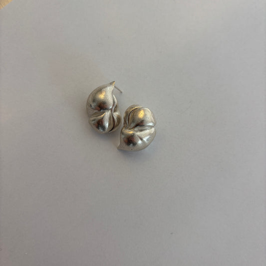 Asymmetric Double Bulge Earrings